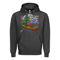 Charcoal Heather lake squad Zipper Hoodie - HRA Design Shop