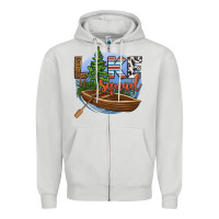 Dove Grey lake squad Zipper Hoodie - HRA Design Shop