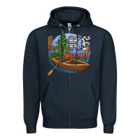 Navy lake squad Zipper Hoodie - HRA Design Shop