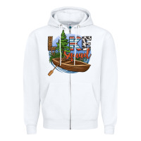 White lake squad Zipper Hoodie - HRA Design Shop
