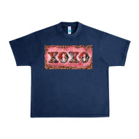 Navy Xoxo cowhide and leopard Urban Heavy Tee - RanaPortraitStore