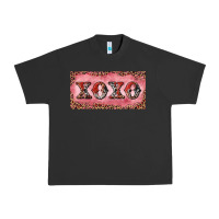 Pigment Black Xoxo cowhide and leopard Urban Heavy Tee - RanaPortraitStore
