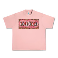 Salmon Xoxo cowhide and leopard Urban Heavy Tee - RanaPortraitStore