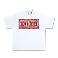 White Xoxo cowhide and leopard Urban Heavy Tee - RanaPortraitStore