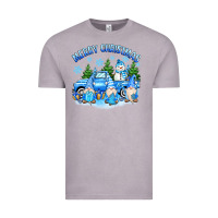 Merry Christmas Snowman Gnomes Truck Vintage Tee | Teevron