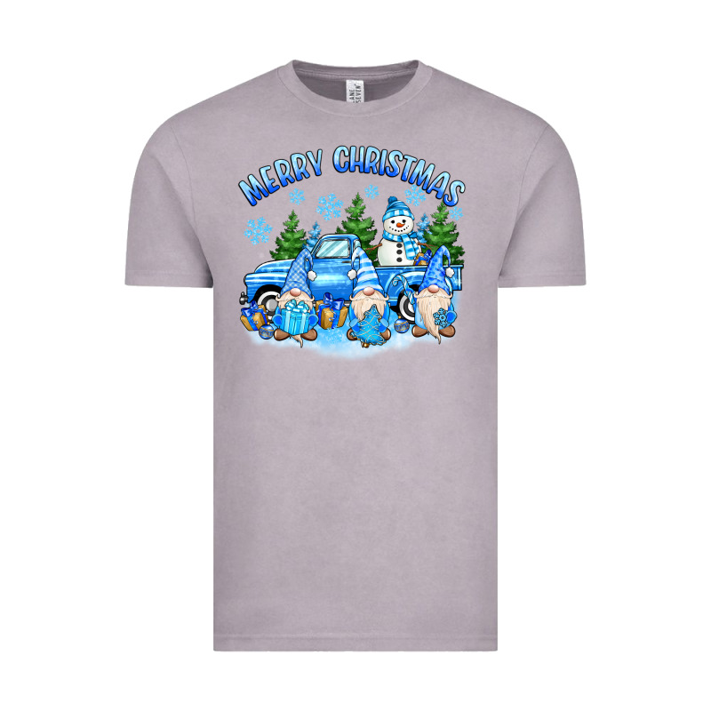 Merry Christmas Snowman Gnomes Truck Vintage Tee by MaliasSmallBusiness | Teevron