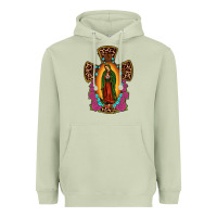 Matcha our lady of guadalupe cross Heavyweight Hoodie - JahusDesignShop