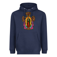 Navy our lady of guadalupe cross Heavyweight Hoodie - JahusDesignShop