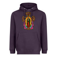 Plum our lady of guadalupe cross Heavyweight Hoodie - JahusDesignShop