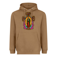 Toasted Coconut our lady of guadalupe cross Heavyweight Hoodie - JahusDesignShop