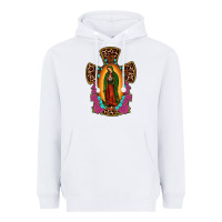 White our lady of guadalupe cross Heavyweight Hoodie - JahusDesignShop