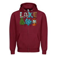 Burgundy lake life Zipper Hoodie - HRA Design Shop