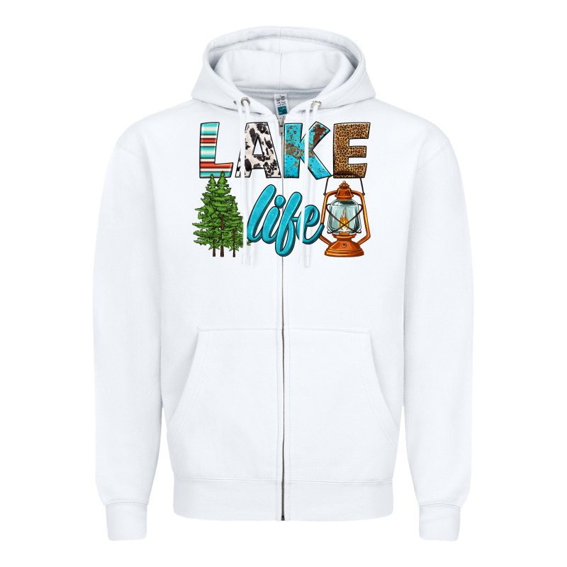 Lake Life Zipper Hoodie by HRA Design Shop | Teevron