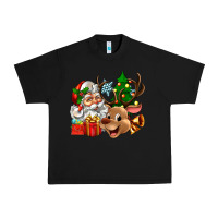 Black santa and reindeer Urban Heavy Tee - Zillion Design Studio