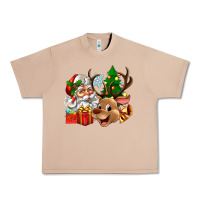 Santa And Reindeer Urban Heavy Tee | Teevron