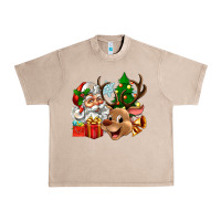 French Oak santa and reindeer Urban Heavy Tee - Zillion Design Studio