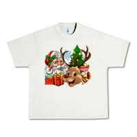 Pistachio santa and reindeer Urban Heavy Tee - Zillion Design Studio