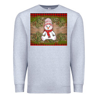 Heather Grey Christmas snowman Premium Sweatshirt - AdoDesignShop