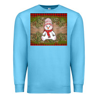 Ocean Blue Christmas snowman Premium Sweatshirt - AdoDesignShop