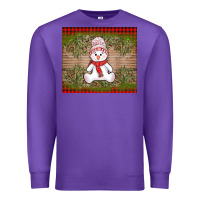 Purple Christmas snowman Premium Sweatshirt - AdoDesignShop