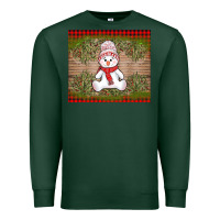 Sports Green Christmas snowman Premium Sweatshirt - AdoDesignShop