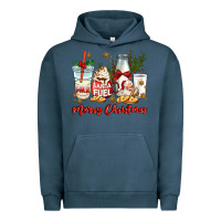 Pigment Midnight Navy santa fuel merry christmas Urban Hoodie - MaliasSmallBusiness