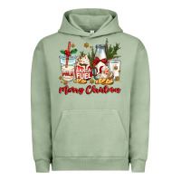 Pigment Oil Green santa fuel merry christmas Urban Hoodie - MaliasSmallBusiness