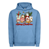 Pigment Pebble Blue santa fuel merry christmas Urban Hoodie - MaliasSmallBusiness