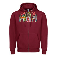 Burgundy mom gnomes Zipper Hoodie - RacoonDesign