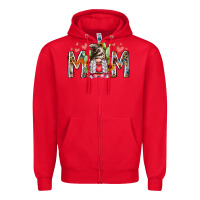 Red mom gnomes Zipper Hoodie - RacoonDesign