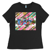 Black pink stitch  christmas Ladies Tee - AdoDesignShop