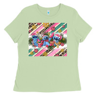 Matcha pink stitch  christmas Ladies Tee - AdoDesignShop