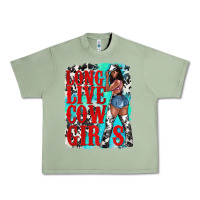 Oil Green long live cowgirls Urban Heavy Tee - texasbilliewilder