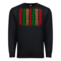 Black christmas glitter leopard brushstroke Premium Sweatshirt - AdoDesignShop
