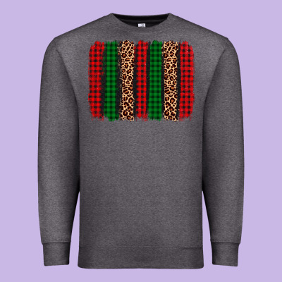 Christmas Glitter Leopard Brushstroke Premium Sweatshirt Designed By Adodesignshop