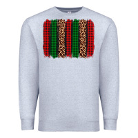 Heather Grey christmas glitter leopard brushstroke Premium Sweatshirt - AdoDesignShop