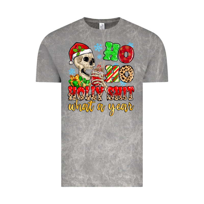 Ho Ho Holy Shit What A Year Vintage Tee by MaliasSmallBusiness | Teevron