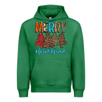 Emerald merry christmas trees Urban Hoodie - MaliasSmallBusiness