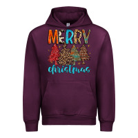 Mauve Wine merry christmas trees Urban Hoodie - MaliasSmallBusiness