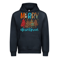 Navy merry christmas trees Urban Hoodie - MaliasSmallBusiness