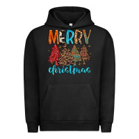 Pigment Black merry christmas trees Urban Hoodie - MaliasSmallBusiness