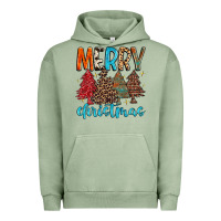 Pigment Oil Green merry christmas trees Urban Hoodie - MaliasSmallBusiness