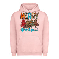Pigment Salmon merry christmas trees Urban Hoodie - MaliasSmallBusiness