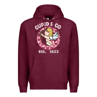 Burgundy cupid co Premium Hoodie - MaliasSmallBusiness