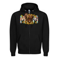 Black mom highland cow Zipper Hoodie - RacoonDesign