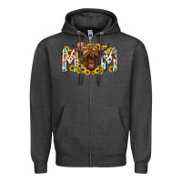 Charcoal Heather mom highland cow Zipper Hoodie - RacoonDesign