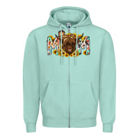 Seafoam mom highland cow Zipper Hoodie - RacoonDesign