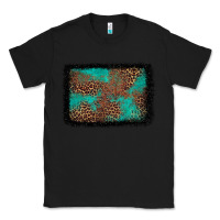 Black western leopard turquoise glitter tooled leather Classic Tee - FaDigitalArtStudio