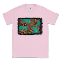 Bubblegum Pink western leopard turquoise glitter tooled leather Classic Tee - FaDigitalArtStudio