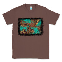 Chestnut western leopard turquoise glitter tooled leather Classic Tee - FaDigitalArtStudio